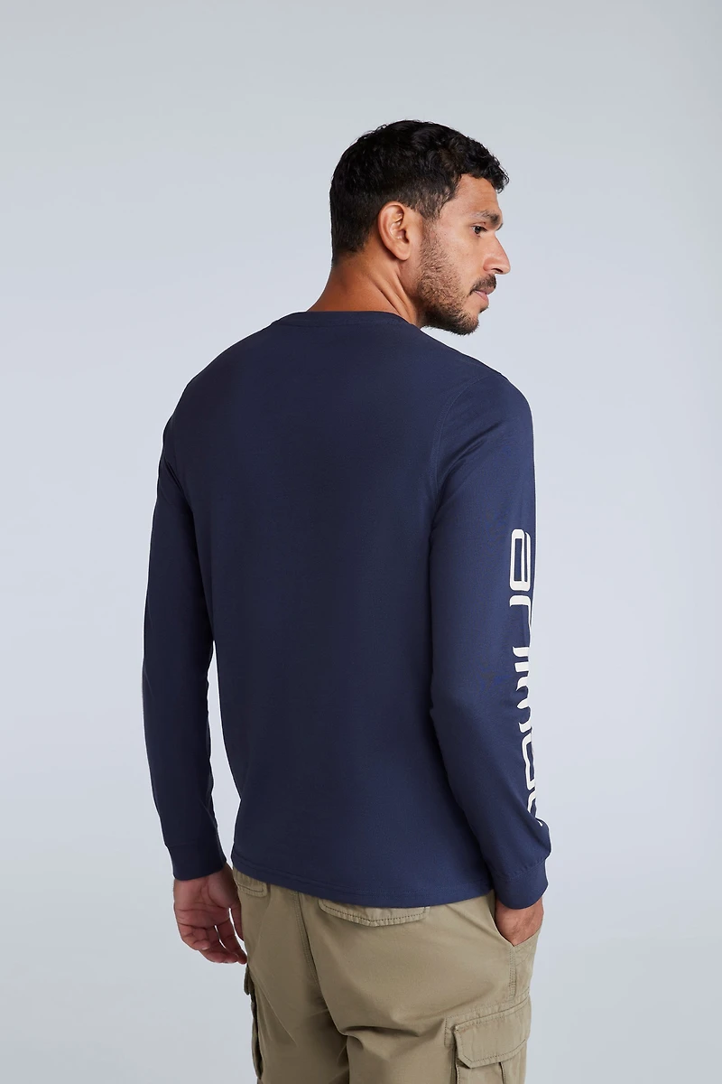 Tommy Mens Graphic Long Sleeve Tee