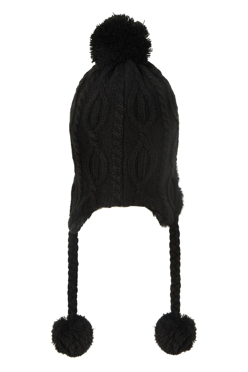 Sierra Womens Knitted Thermal Fur Hat