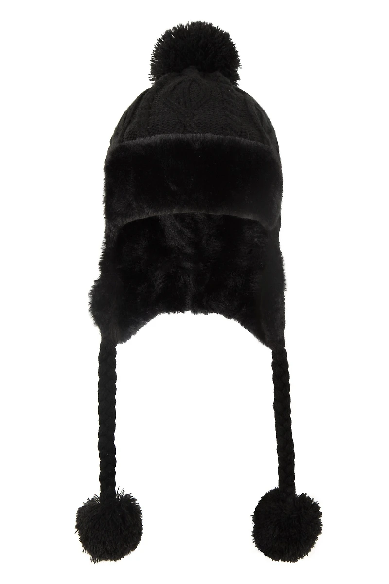 Sierra Womens Knitted Thermal Fur Hat