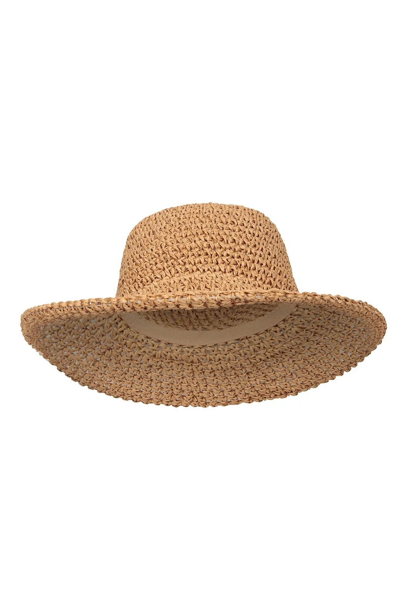Packable Womens Straw Bucket Hat
