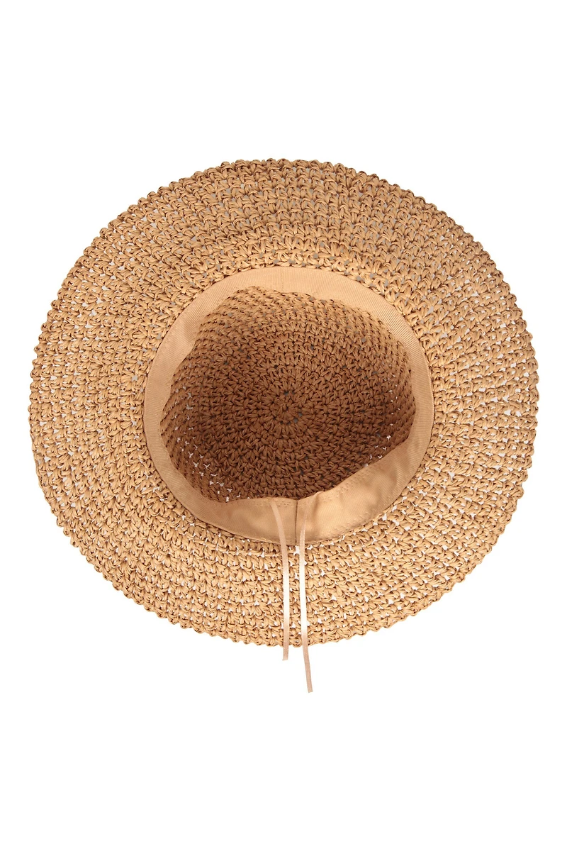 Packable Womens Straw Bucket Hat