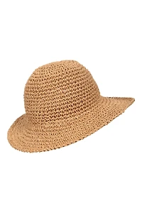 Packable Womens Straw Bucket Hat