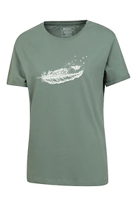 Wave Feather Womens Loose Fit T-Shirt