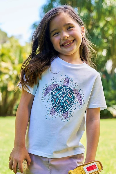 Glitter Turtle Kids Tee