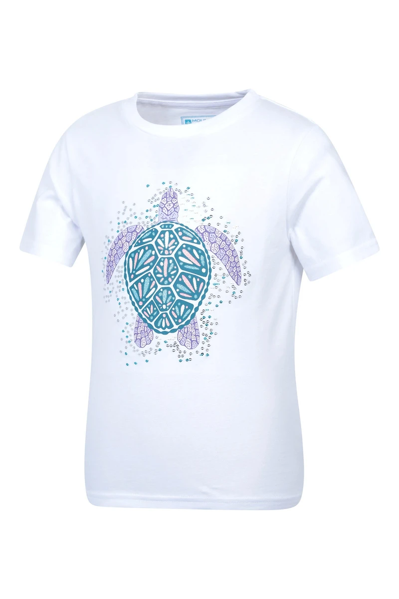 Glitter Turtle Kids Tee
