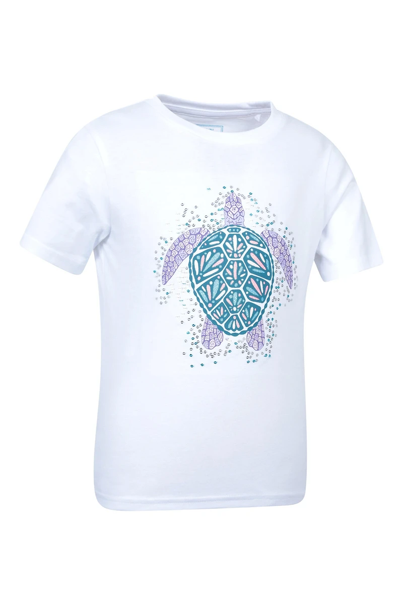 Glitter Turtle Kids Tee