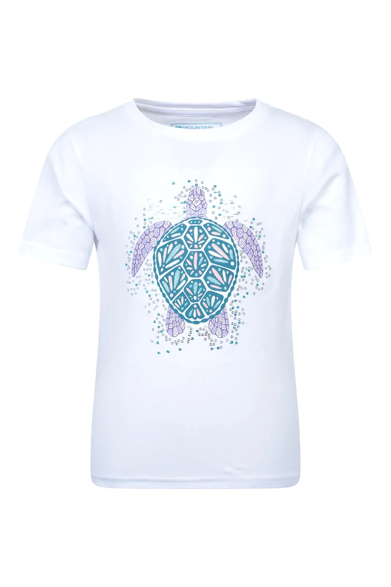 Glitter Turtle Kids Tee