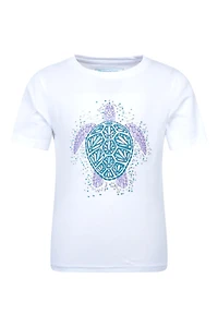 Glitter Turtle Kids Tee