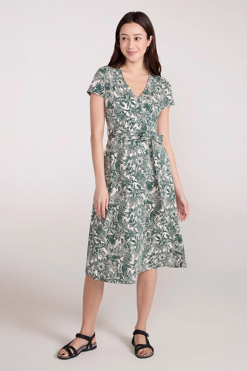 Santorini Womens Midi Wrap Dress