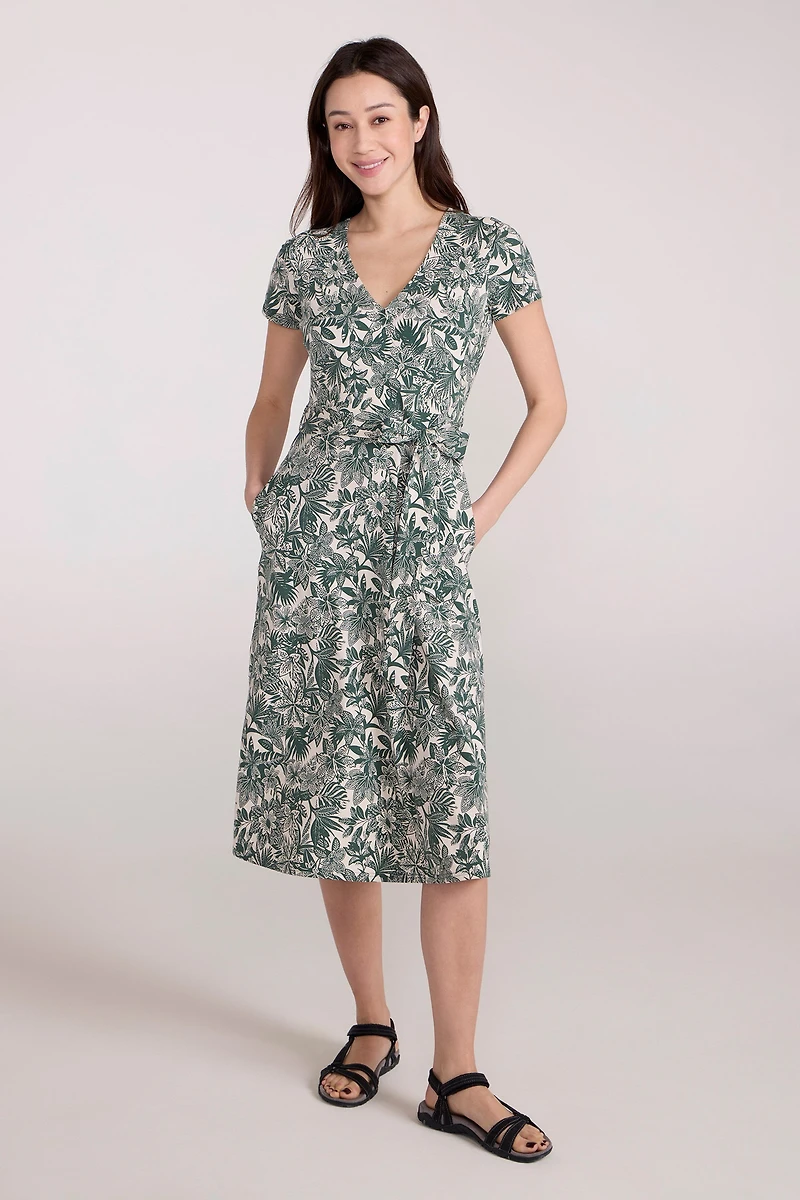 Santorini Womens Midi Wrap Dress