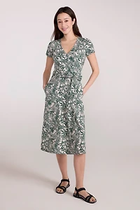 Santorini Womens Midi Wrap Dress