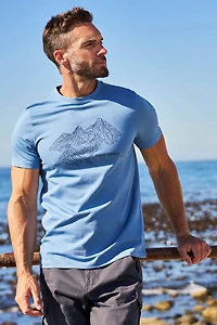 Tonal Mountain Mens T-Shirt
