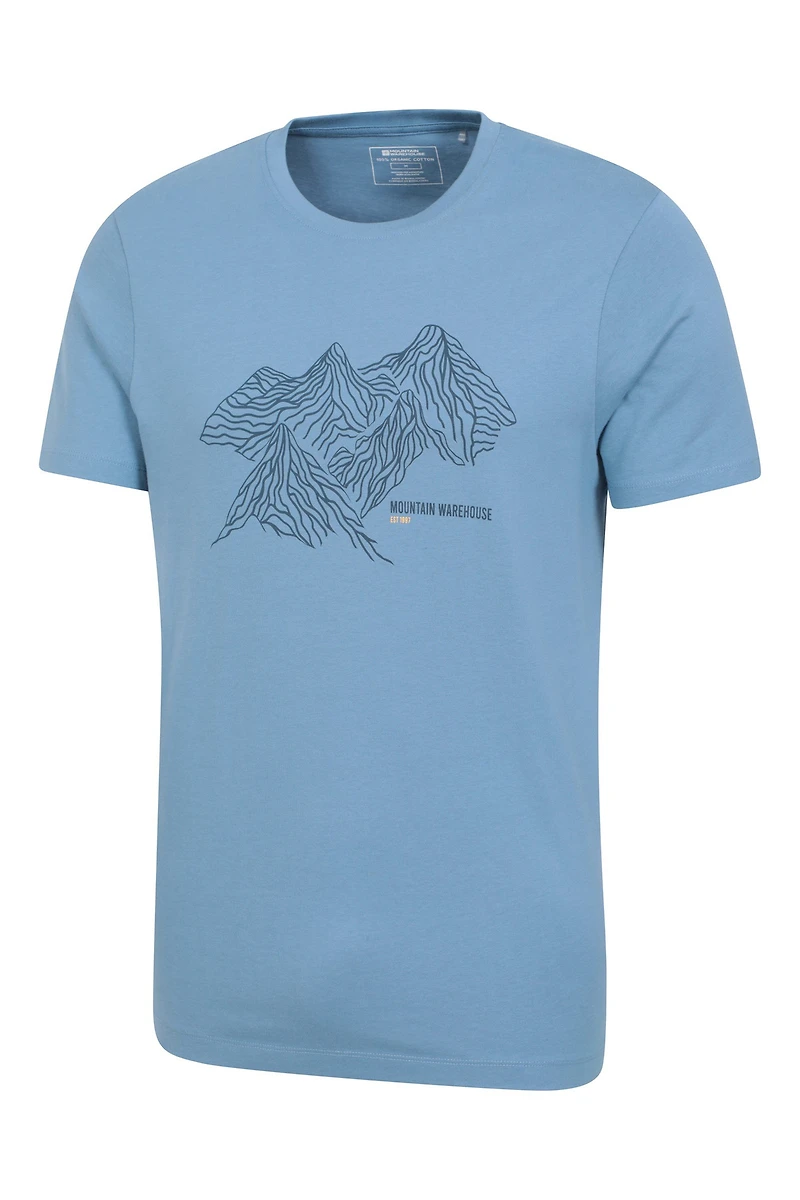 Tonal Mountain Mens T-Shirt