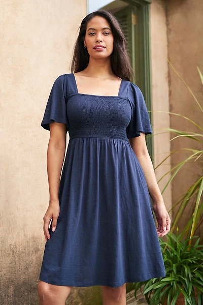 Hydra Womens Shirred Dress
