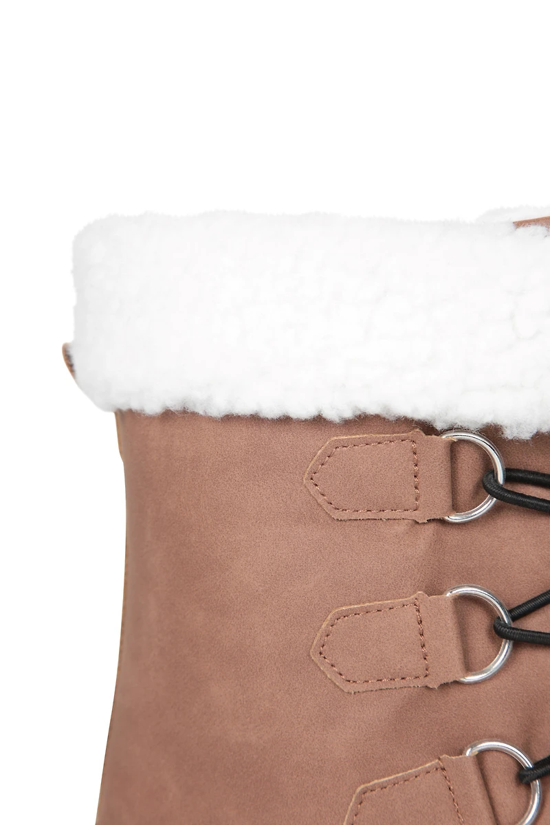 Casual Kids Adaptive Lace Up Snow Boot