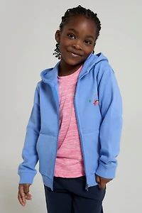Chest Embroidery Kids Full-Zip Hoodie