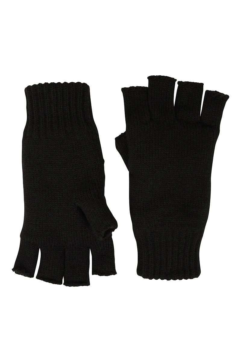 IsoTherm Fur Lined Fingerless Knitted Gloves