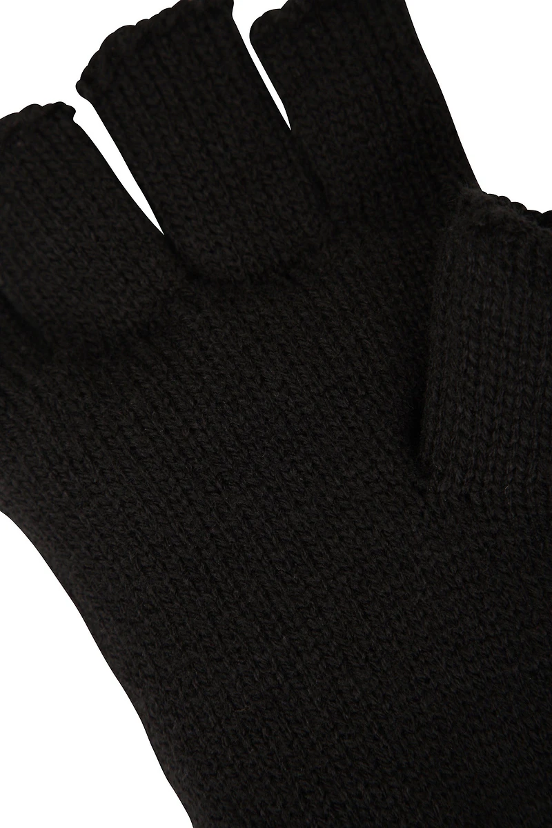 IsoTherm Fur Lined Fingerless Knitted Gloves