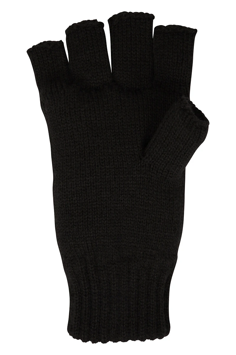 IsoTherm Fur Lined Fingerless Knitted Gloves