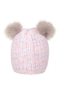 Owl Kids Double Pom-Pom Beanie