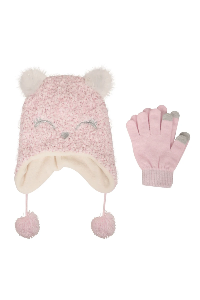 Cozy Kids Trapper Hat & Gloves Set