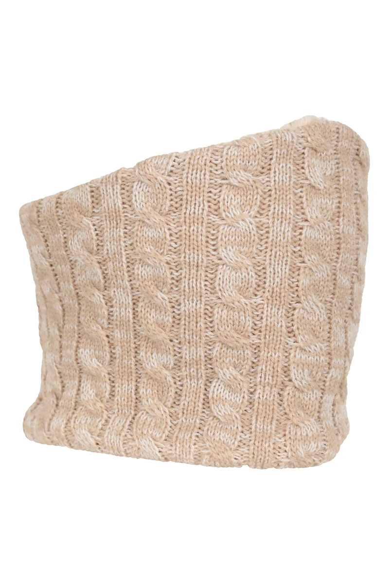 Plush Fur Lined Womens Neck Warmer