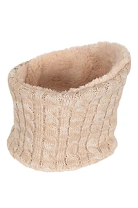 Plush Fur Lined Womens Neck Warmer
