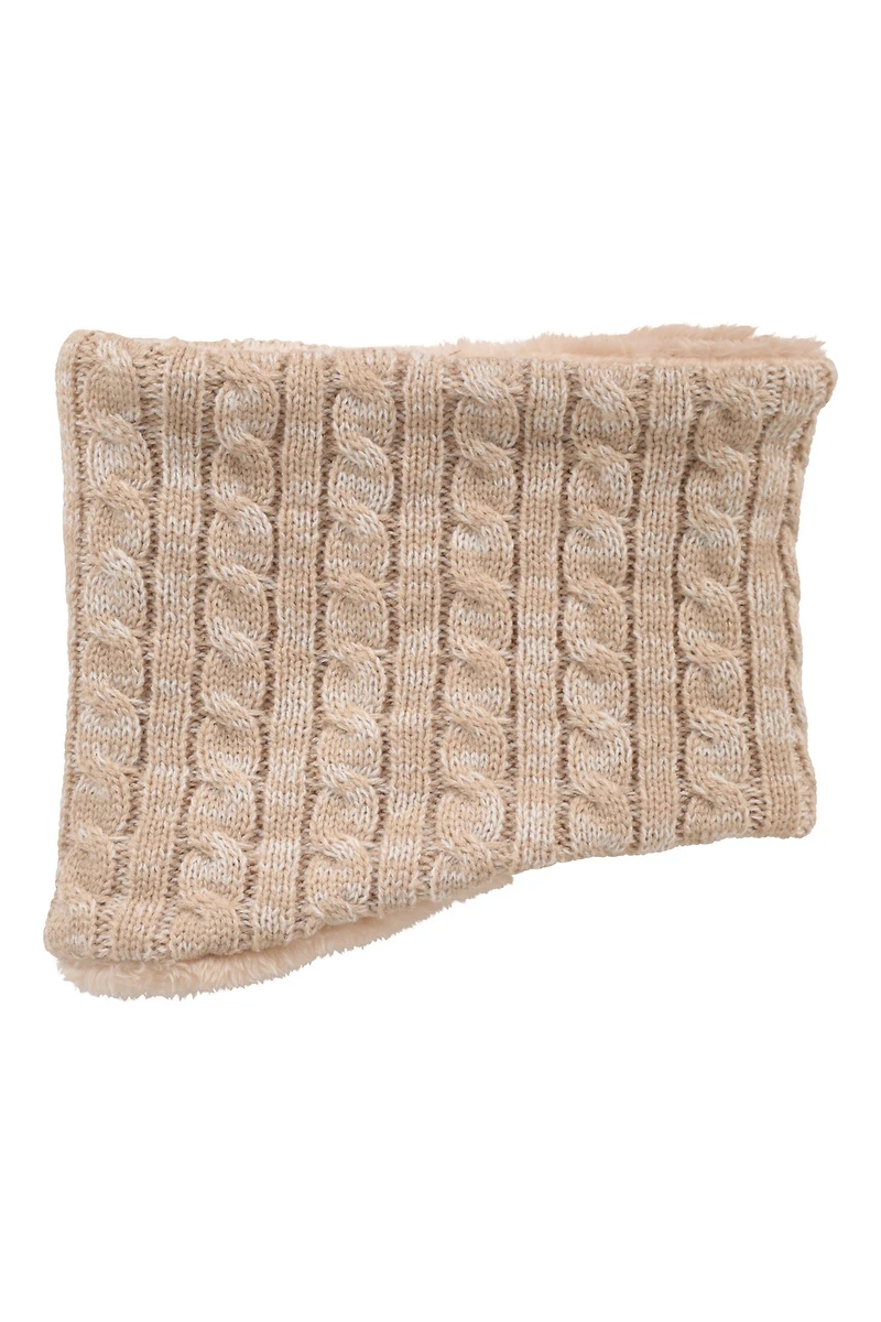 Plush Fur Lined Womens Neck Warmer