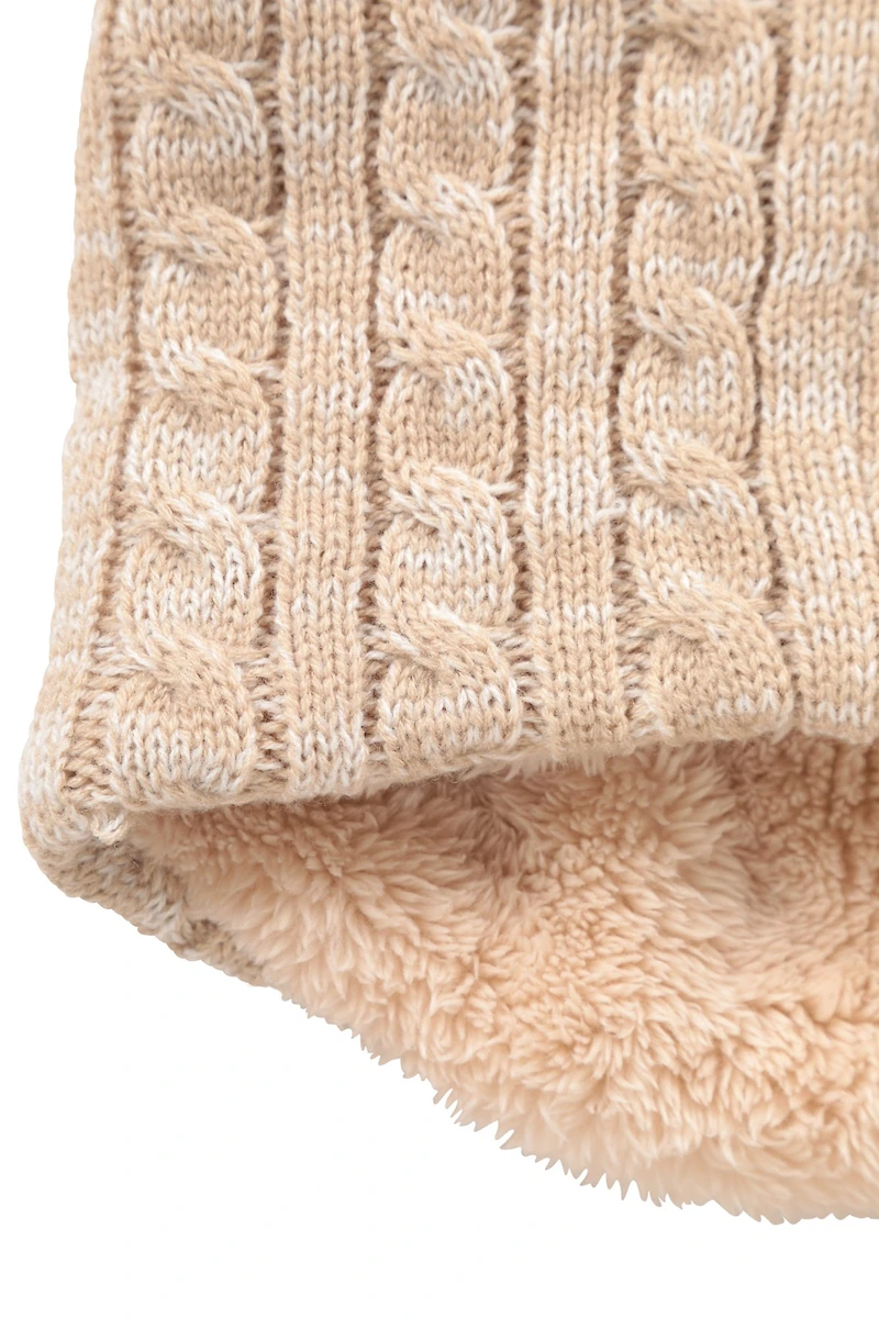 Plush Fur Lined Womens Neck Warmer