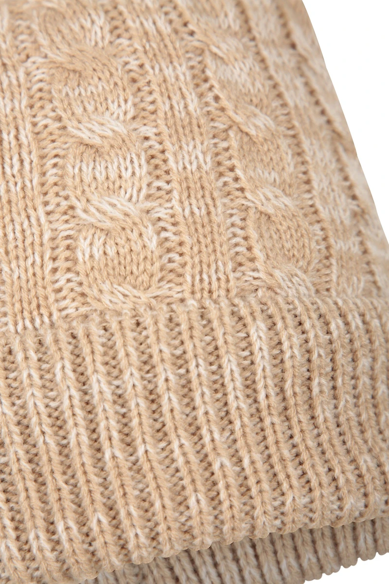 Plush Fur Lined Womens Pom Beanie