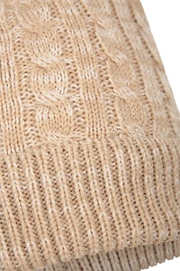 Plush Fur Lined Womens Pom Beanie
