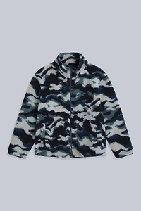 Hennie Mens Printed Borg Jacket