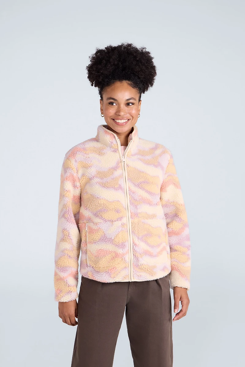 Hennie Women's Printed Sherpa Jacket