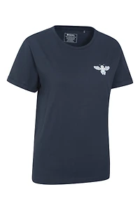 Floral Bee Womens Loose Fit T-Shirt