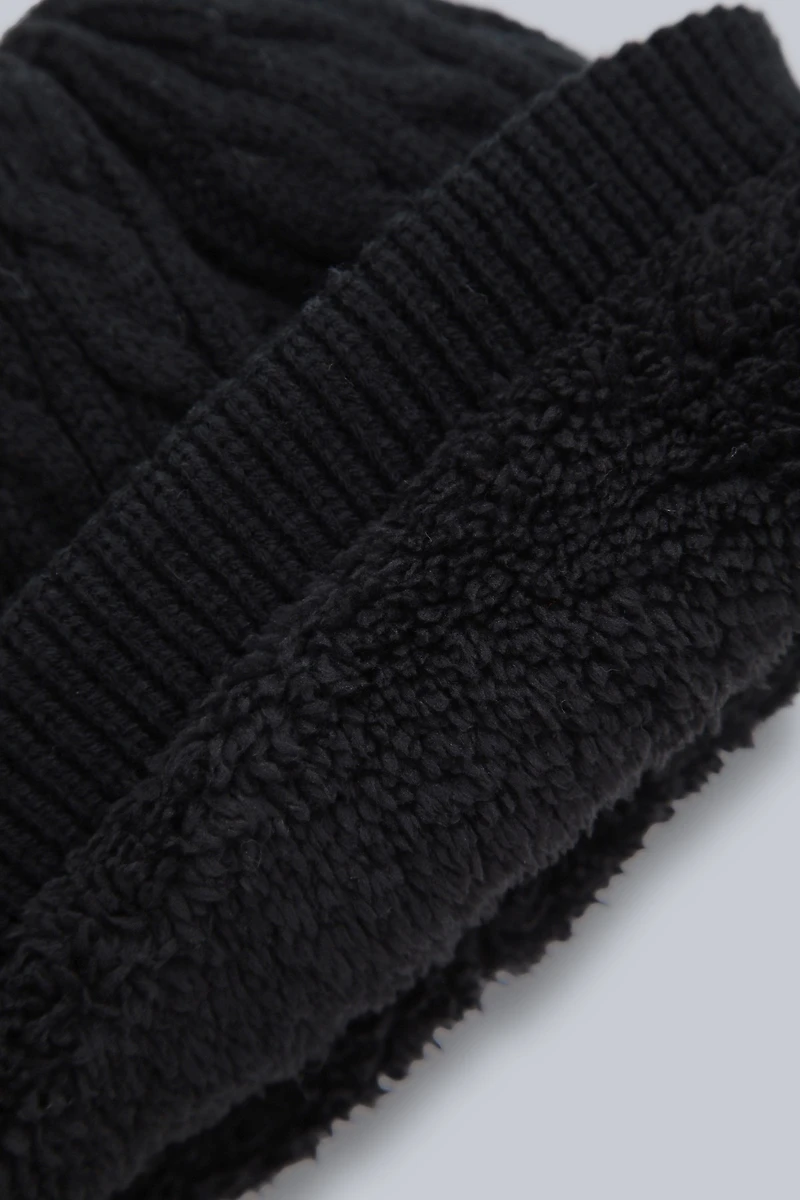 Drew Fur Lined Cable Beanie