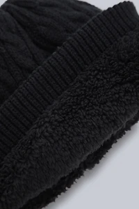 Drew Fur Lined Cable Beanie