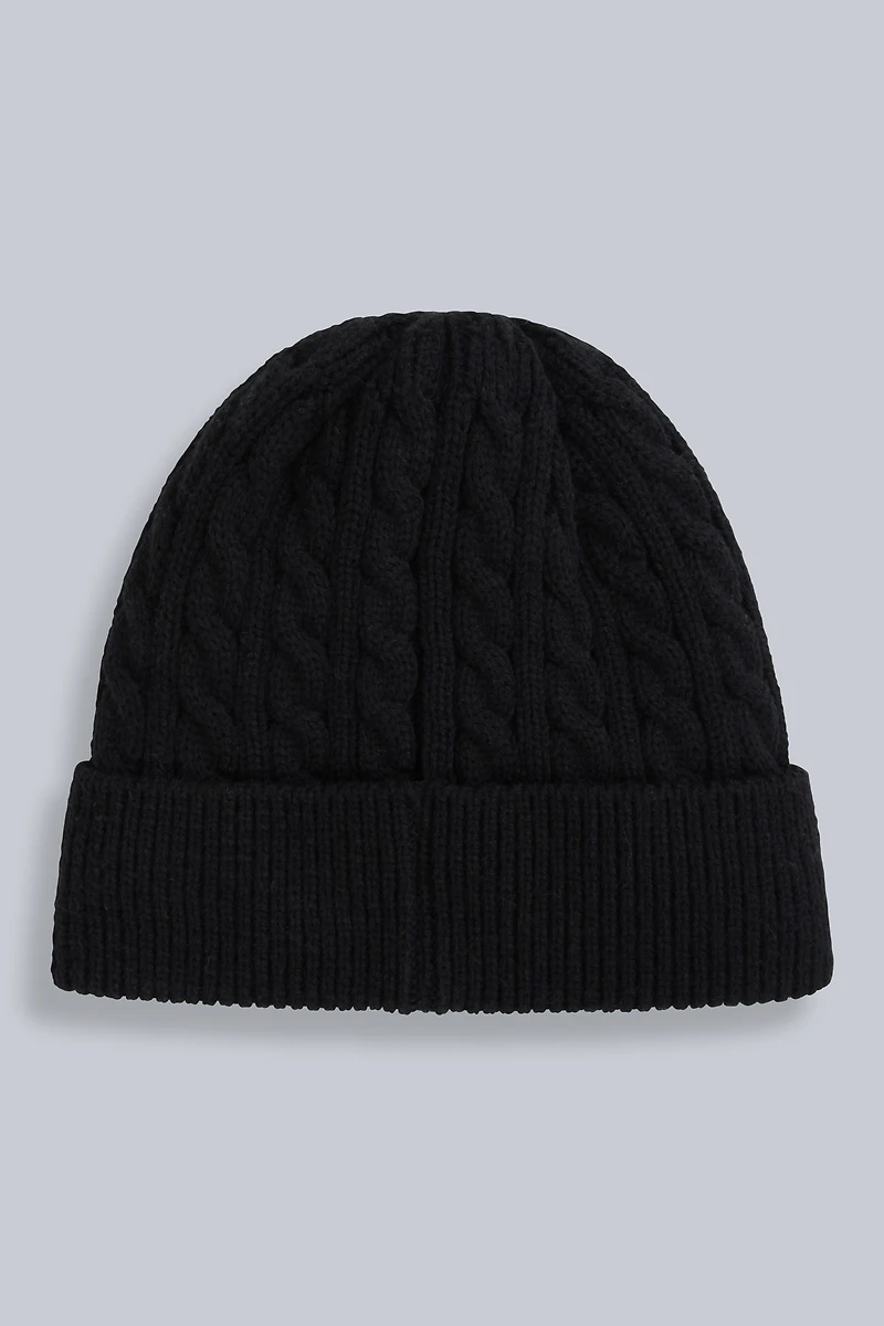 Drew Fur Lined Cable Beanie