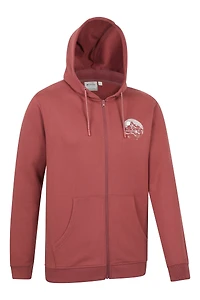 Adventure Mens Mountain Graphic Full Zip Hoodie