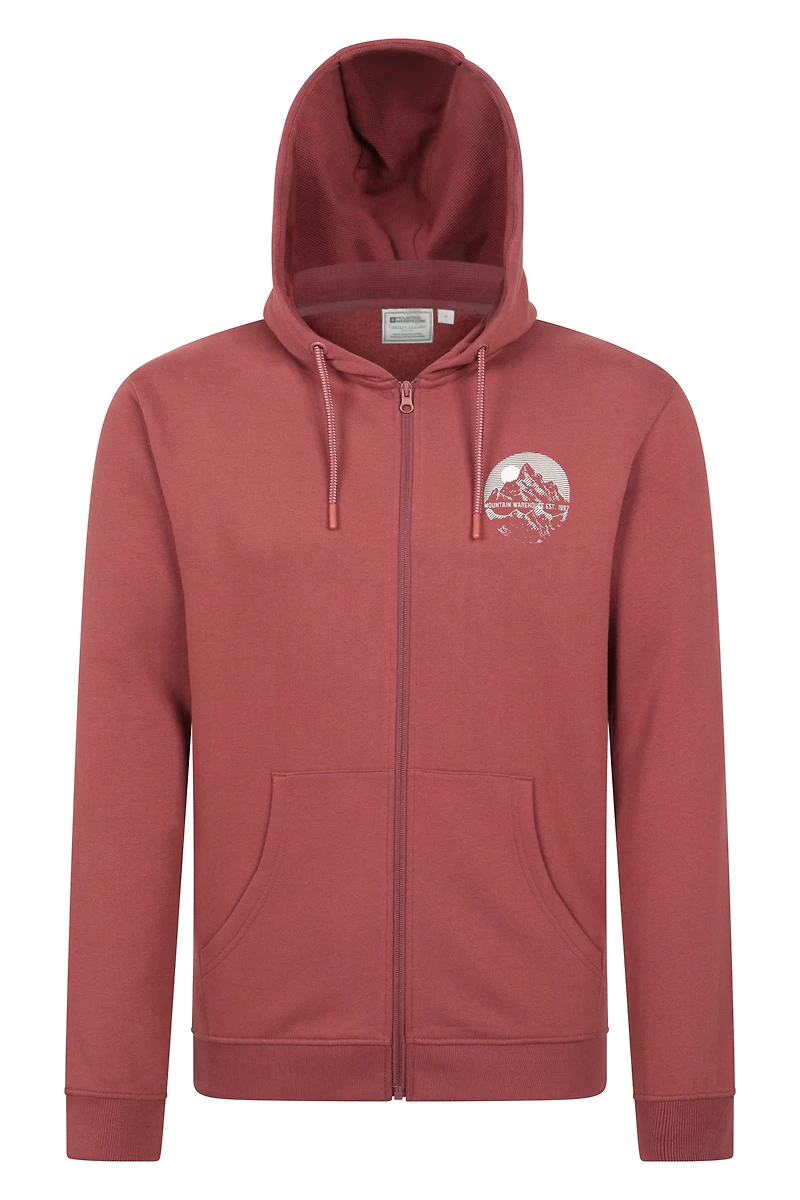 Adventure Mens Mountain Graphic Full Zip Hoodie