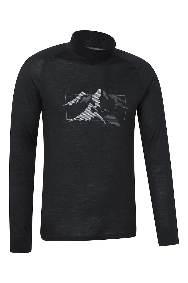 Quest Merino Printed Long Sleeve Thermal T-Shirt