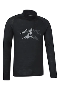 Quest Merino Printed Long Sleeve Thermal T-Shirt