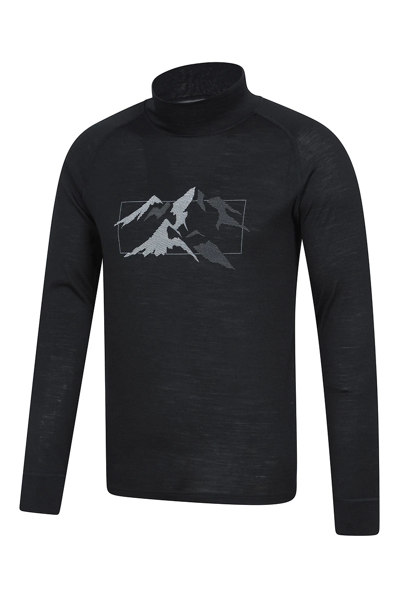 Quest Merino Printed Long Sleeve Thermal T-Shirt