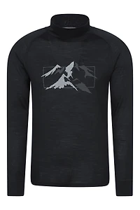 Quest Merino Printed Long Sleeve Thermal T-Shirt