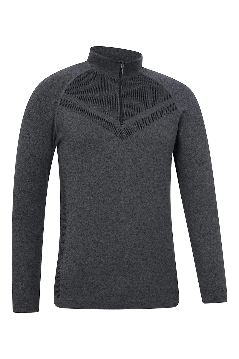 Ventina Mens Seamless Zip Neck Base Layer