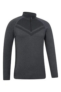 Ventina Mens Seamless Zip Neck Base Layer