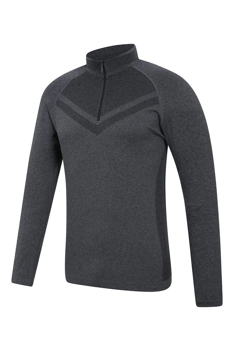 Ventina Mens Seamless Zip Neck Base Layer