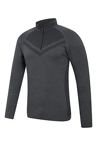 Ventina Mens Seamless Zip Neck Base Layer