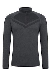 Ventina Mens Seamless Zip Neck Base Layer