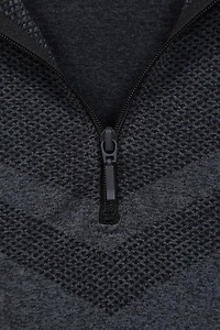 Ventina Mens Seamless Zip Neck Base Layer