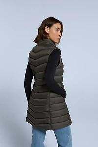 Frankie Womens Padded Longline Gilet